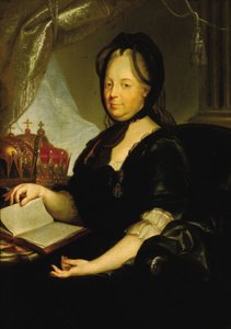 Katharina II. in Trauer von Martin van Meytens the Younger