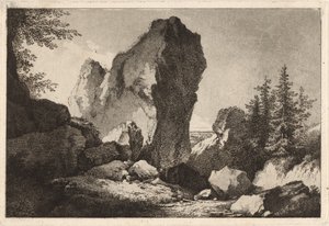 Berglandschaft mit Felsvorsprung von Martin von Molitor