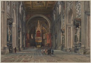 Innenansicht von San Giovanni in Laterano, Rom von Martino del Don