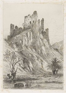 Ruine der Burg Montaigle von Martinus Antonius Kuytenbrouwer jr.