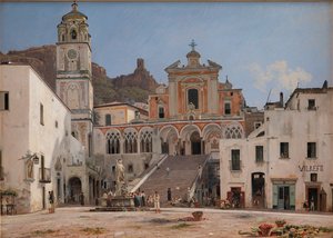 Blick auf den Platz in Amalfi