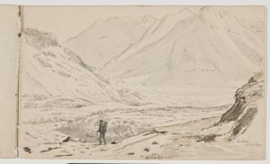 Berglandschaft mit Wanderer von Martinus Rørbye