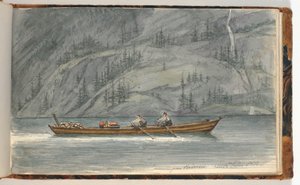Fjordlandschaft mit Ruderboot. Krøderen, Norwegen von Martinus Rørbye