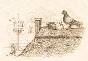 Illustration zu "Halvhundrede Fabler for Børn" von Hey von Martinus Rørbye