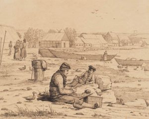 Strandstraße in Thisted. 1830 von Martinus Rørbye