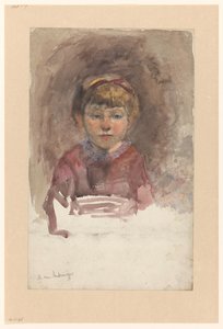 Kinderporträt, en face von Martinus van Andringa