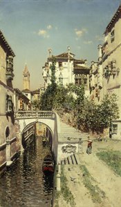 Eine venezianische Kanalszene von Martín Rico y Ortega