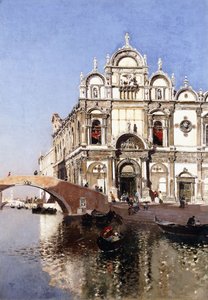 Scuola Grandi di San Marco und Campo San Giovanni e Paolo, Venedig von Martín Rico y Ortega