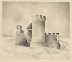 Ruinen im Mondlicht, 1840 von Mary Altha Nims