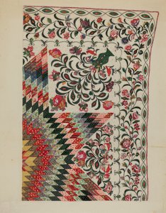 Patchwork- und Applikationsdecke von Mary Berner