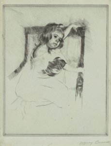 Kniend in einem Sessel von Mary Cassatt