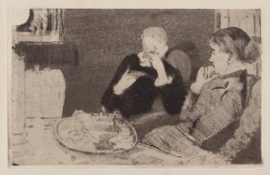 Lydia und ihre Mutter beim Tee von Mary Cassatt