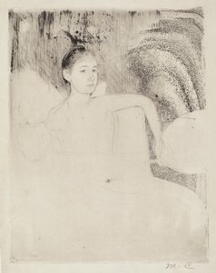 Mimi mit einem japanischen Fächer, ca. 1889