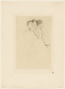 Mutter Berthe hält ihr Kind von Mary Cassatt