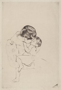 Mutterkuss, 1890-1891 von Mary Cassatt