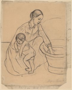 Das Bad [recto] von Mary Cassatt