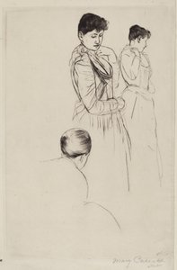 Die Anprobe, 1890-1891 von Mary Cassatt