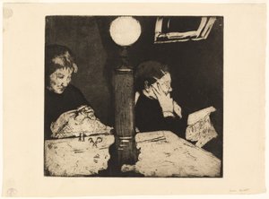 Unter der Lampe, ca. 1882 von Mary Cassatt