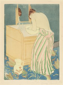 Frau beim Baden