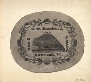 Hutschachtel - Oberseite, ca. 1939 von Mary E Humes