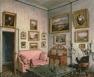 Das Arbeitszimmer von Col. Norcliffe in Langton Hall, ca. 1837 von Mary Ellen Best