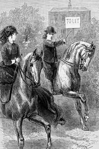 Eine Frau schaut sich ein Haus zur Miete an von Mary Ellen Edwards
