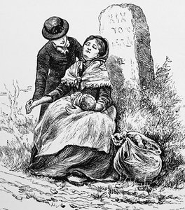 Eine unverheiratete Mutter und ihr Baby werden erschöpft am Straßenrand gefunden von Mary Ellen Edwards