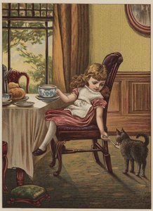 Mädchen mit schwarzer Katze von Mary Ellen Edwards