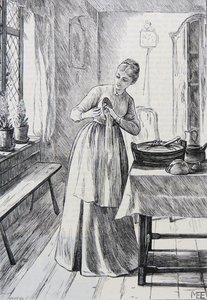 Illustration einer Hausfrau