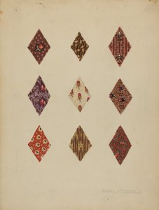 Quilt-Flicken, ca. 1937 von Mary Fitzgerald
