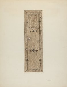 Kupferbeschlagene Tür, eines von einem Paar, ca. 1939 von Mary Hansen