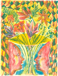 Gesichter und Blumen, 2015 von Mary Kuper