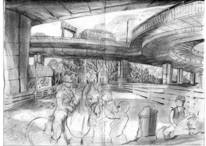 Reiten unter dem Westway