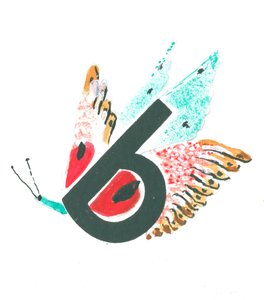 b steht für Schmetterling