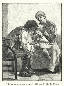 Silas Marner - Baby ergriff seinen Kopf (Stich)