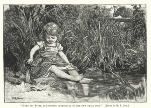Silas Marner - Hier saß Eppie und unterhielt sich fröhlich mit ihrem kleinen Stiefel von Mary L. Gow