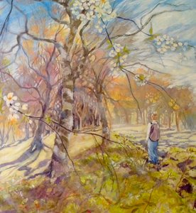 Frühlingsspaziergang unter den Blüten von Mary Smith