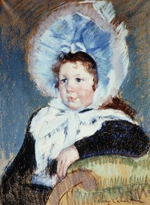 Dorothy mit einem sehr großen Hut und einem dunklen Mantel, ca. 1904 von Mary Cassatt