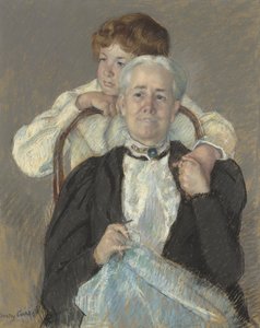 Porträt von Mrs. Cyrus J. Lawrence mit Enkel R. Lawrence Oakley, um 1897 von Mary Cassatt