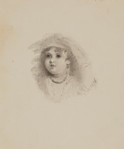 Unbetiteltes Kinderkopf, 1876 von Mary Vaux Walcott