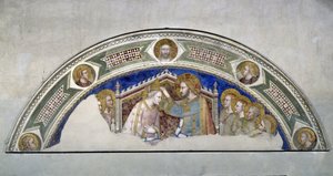 Krönung der Jungfrau. Gemälde von Maso di Banco (aktiv zwischen 1335 - 1346) von Maso di Banco