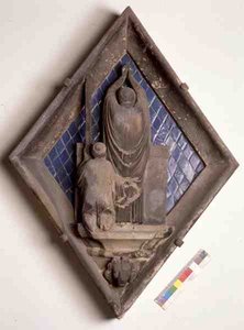 Die Eucharistie, Reliefkachel vom Campanile