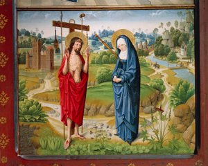Die Kreuzigung Christi, aus den Geschichten aus dem Leben Marias von Master Aachen