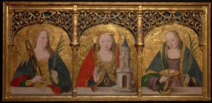 Heilige Apollonia, Barbara und Agatha, 1490-1500