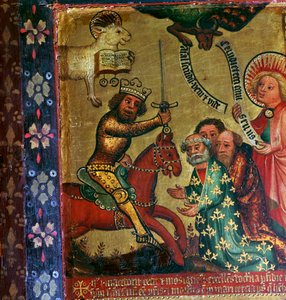 Gemälde, das das Martyrium von St. Peter und St. Paul zeigt von Master Bertram of Hamburg
