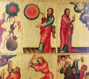 Linker Flügel des Hochaltars von St. Peter in Hamburg, der Grabower Altar, 1383 (Tempera auf Holz) (Detail)
