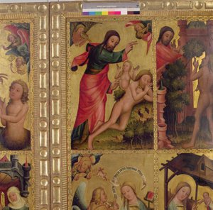Die Erschaffung Evas, ein Panel vom Grabower Altar, dem Hochaltar von St. Petri in Hamburg
