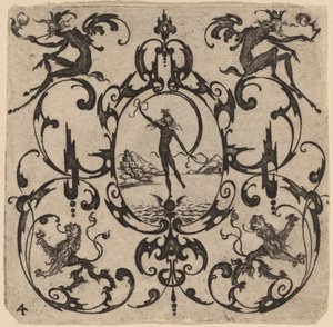 Ornament mit Groteske von Master CR