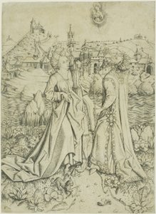 Augustus und die Sibylle von Master E.S.