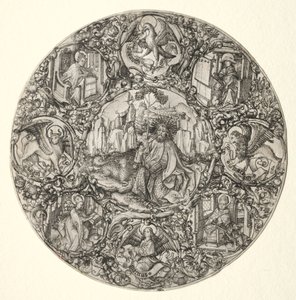 Johannes der Täufer umgeben von den Evangelisten und vier Vätern der lateinischen Kirche, 1466